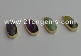 NGP7275 13*25mm faceted freeform labradorite pendants wholesale