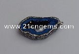 NGP7288 25*35mm - 35*40mm freeform plated druzy agate pendants