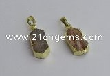 NGP7301 10*20mm freeform druzy agate pendants wholesale