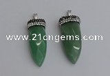 NGP7320 15*40mm - 16*45mm arrowhead green aventurine pendants