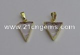 NGP7330 16*18mm - 15*20mm triangle white crystal pendants