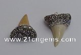 NGP7340 25*35mm - 30*38mm shark teeth pendants wholesale