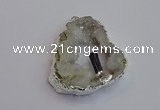 NGP7384 45*50mm - 50*55mm freeform druzy agate pendants