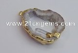 NGP7388 45*50mm - 50*55mm freeform druzy agate pendants