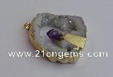 NGP7389 45*50mm - 50*55mm freeform druzy agate pendants