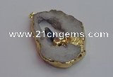 NGP7392 45*50mm - 50*55mm freeform druzy agate pendants