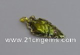 NGP7409 22*30mm - 25*40mm arrowhead plated obsidian pendants