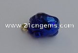 NGP7423 25*35mm - 35*40mm nuggets plated agate pendants