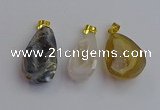 NGP7430 15*25mm - 20*30mm freeform druzy agate pendants