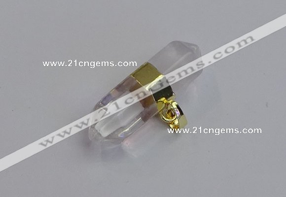 NGP7441 12*45mm sticks white crystal pendants wholesale