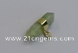 NGP7446 12*45mm sticks green rutilated quartz pendants wholesale