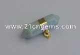 NGP7450 12*45mm sticks amazonite gemstone pendants wholesale