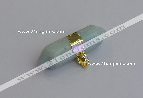 NGP7450 12*45mm sticks amazonite gemstone pendants wholesale