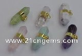 NGP7455 12*45mm sticks mixed gemstone pendants wholesale