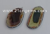 NGP7471 30*50mm - 35*55mm freeform imperial jasper beads