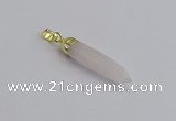 NGP7542 8*40mm sticks rose quartz pendants wholesale