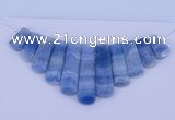 NGP76 Fashion blue lace agate gemstone pendants set jewelry wholesale