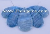 NGP78 Fashion blue lace agate gemstone pendants set jewelry wholesale