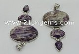 NGP8005 50*82mm - 52*86mm dogtooth amethyst pendant set jewelry