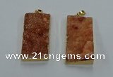 NGP8522 25*50mm - 27*53mm rectangle druzy agate pendants