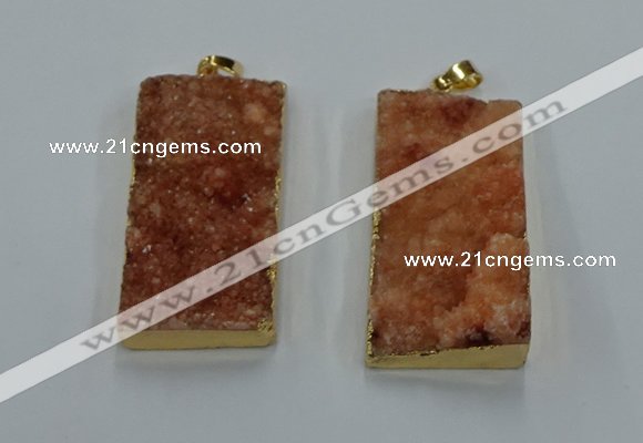 NGP8522 25*50mm - 27*53mm rectangle druzy agate pendants