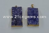 NGP8523 25*50mm - 27*53mm rectangle druzy agate pendants