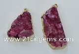 NGP8567 28*45mm - 35*50mm freeform druzy agate pendants wholesale