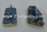 NGP8568 28*45mm - 35*50mm freeform druzy agate pendants wholesale