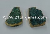 NGP8569 28*45mm - 35*50mm freeform druzy agate pendants wholesale