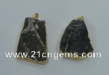 NGP8571 28*45mm - 35*50mm freeform druzy agate pendants wholesale