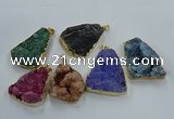 NGP8572 28*45mm - 35*50mm freeform druzy agate pendants wholesale