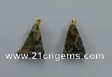 NGP8582 18*25mm - 25*40mm triangle druzy agate pendants wholesale