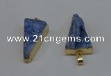 NGP8598 13*40mm - 20*35mm triangle druzy agate pendants wholesale