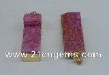 NGP8608 15*35mm - 16*40mm rectangle druzy agate pendants wholesale