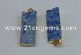 NGP8609 15*35mm - 16*40mm rectangle druzy agate pendants wholesale