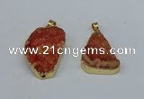 NGP8616 25*30mm - 28*40mm freeform druzy agate pendants wholesale