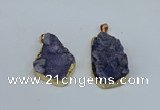 NGP8617 25*30mm - 28*40mm freeform druzy agate pendants wholesale