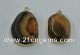 NGP8626 32*45mm - 46*48mm freeform druzy agate pendants wholesale