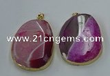 NGP8628 32*45mm - 46*48mm freeform druzy agate pendants wholesale