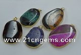 NGP8633 32*45mm - 46*48mm freeform druzy agate pendants wholesale