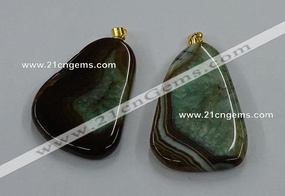 NGP8640 30*45mm - 35*50mm freeform druzy agate pendants wholesale