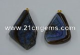 NGP8641 30*45mm - 35*50mm freeform druzy agate pendants wholesale