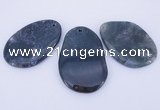 NGP865 5PCS 35-45mm*50-65mm freeform moos agate gemstone pendants