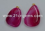 NGP8650 30*45mm - 35*50mm freeform agate pendants wholesale