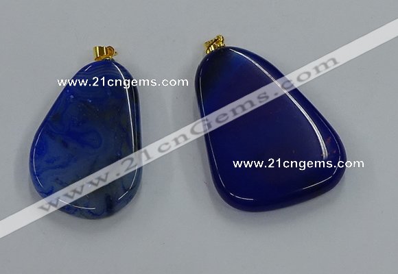 NGP8653 30*45mm - 35*50mm freeform agate pendants wholesale