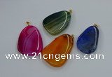 NGP8655 30*45mm - 35*50mm freeform agate pendants wholesale