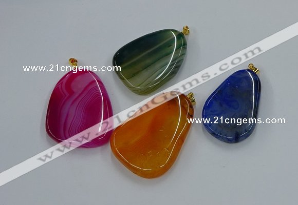 NGP8655 30*45mm - 35*50mm freeform agate pendants wholesale