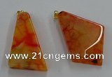 NGP8659 20*40mm - 40*50mm freeform agate pendants wholesale