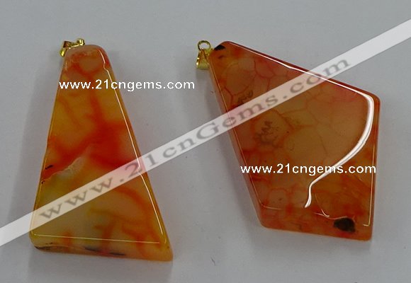 NGP8659 20*40mm - 40*50mm freeform agate pendants wholesale