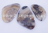 NGP866 5PCS 30-50mm*50-70mm freeform agate gemstone pendants